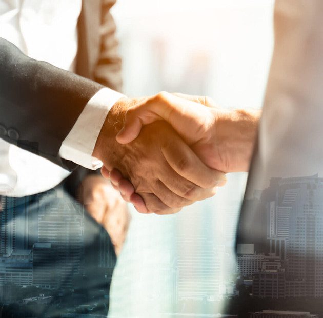 Business professionals handshake