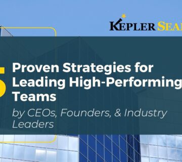 Strategies for leading high -performing teams